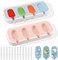 1.2 oz Mini Popsicle Silicone Molds for Kids, 2 PCS Classic Homemade Ice Pop Molds With Sticks and Lid, Stackable Ice Cream Molds